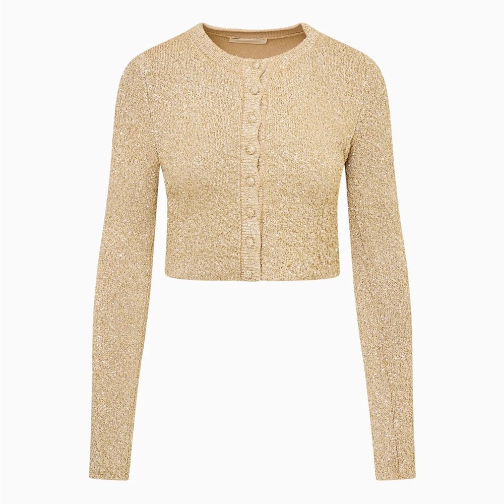 Ferra Sequin Stretch Knit Cardigan